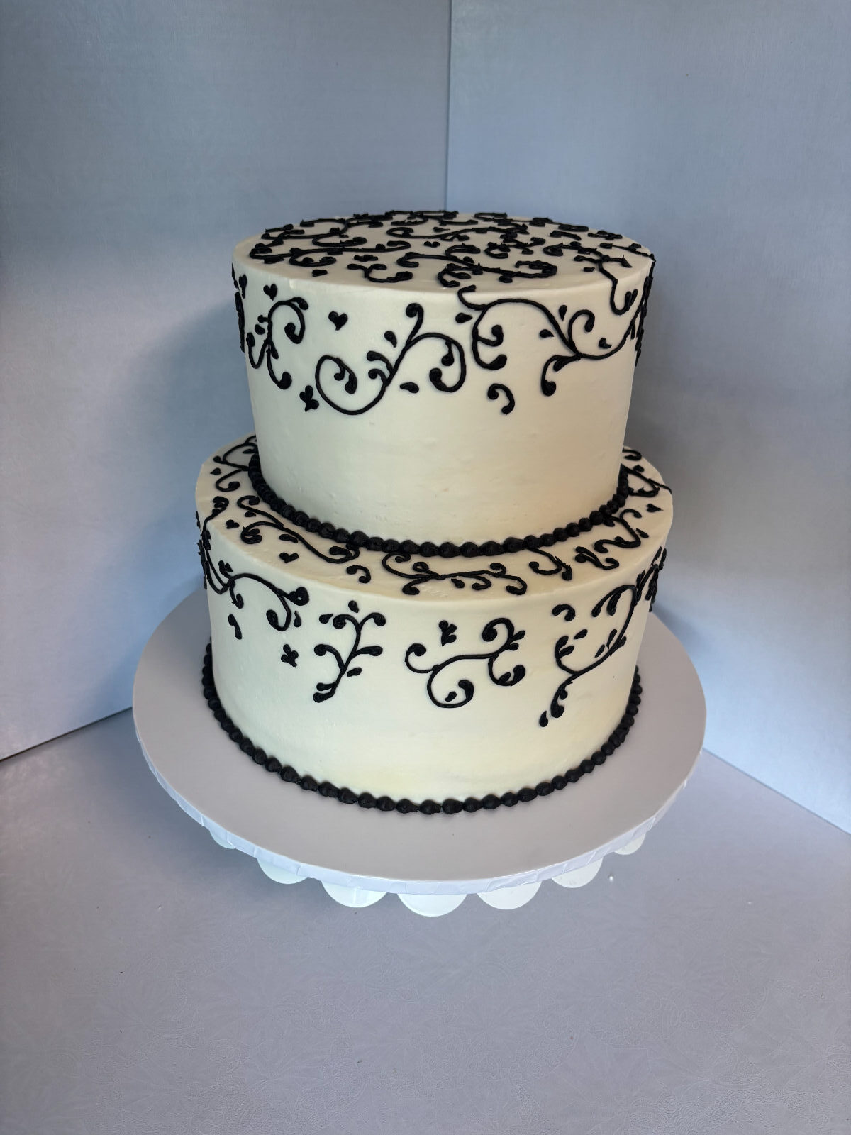 2 tier wedding swirls